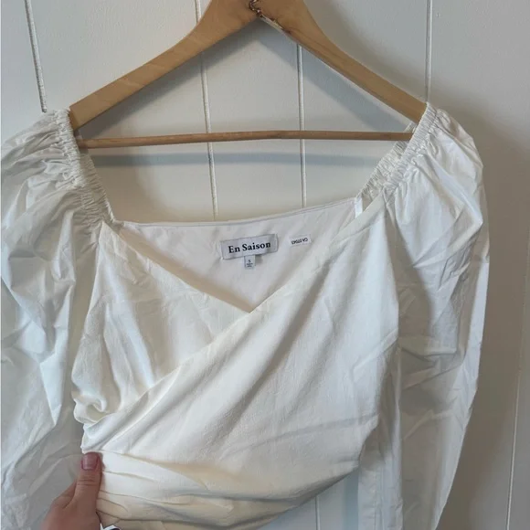 White Cropped Top - Picture 3 of 5